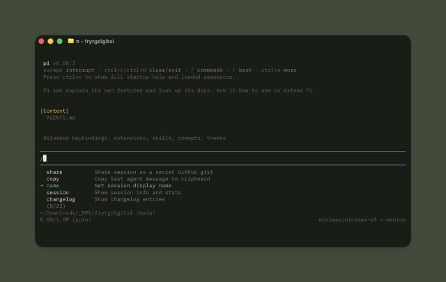 pi terminal coding agent